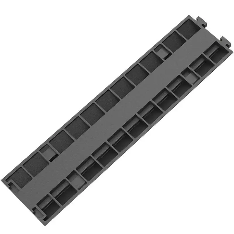 Tapis de protection de câbles, canalisation de câbles, noir, passe-câbles pour traversées de câbles au sol ; capacité de charge : 4989 kg, pour usage bureautique, 101 x 24,5 x 5 cm