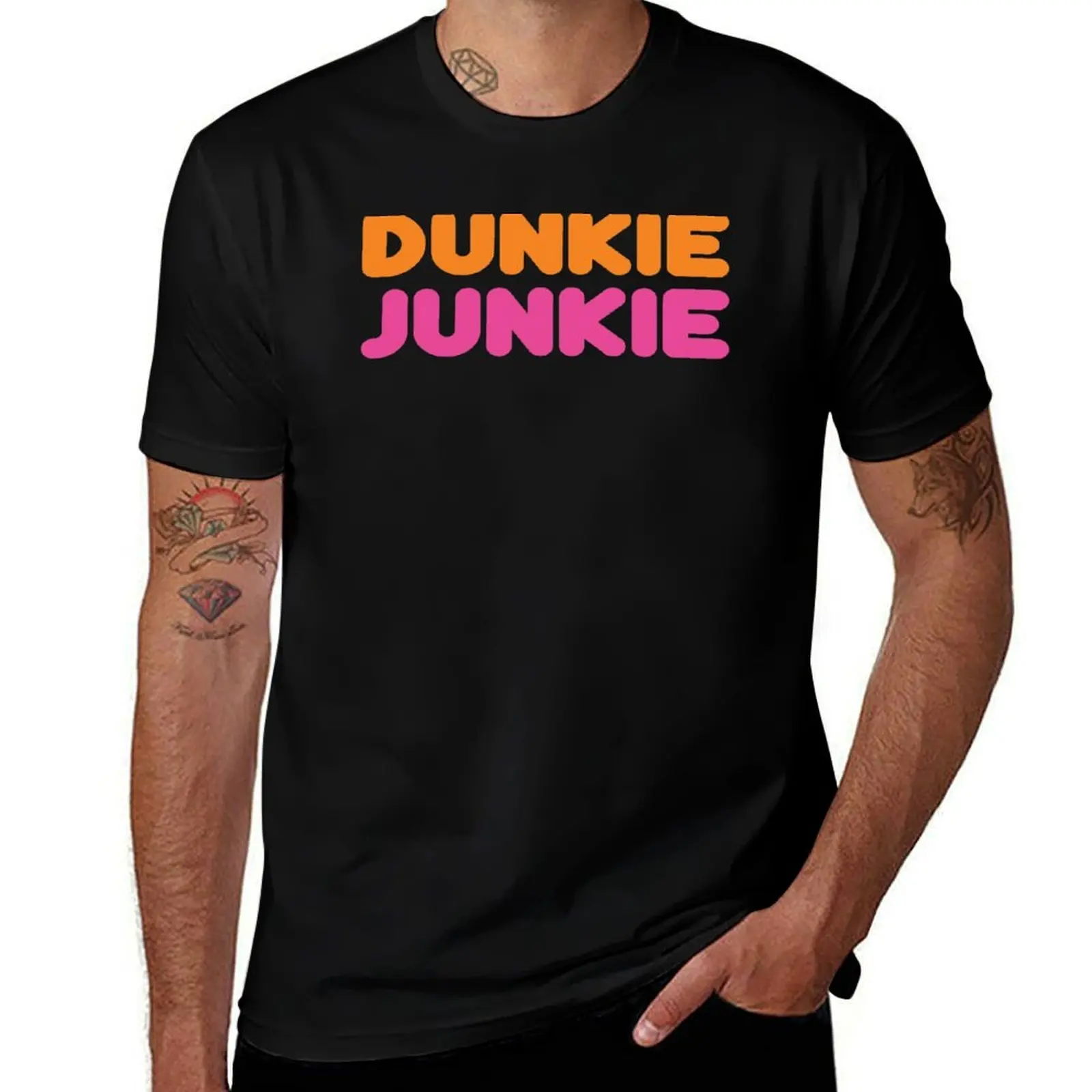 Футболка Dunkie Junkie большого размера, повседневная футболка.