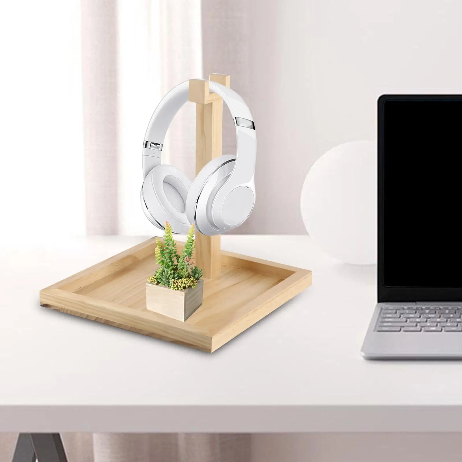 Подставка для наушников, многофункциональная противоскользящая универсальная деревянная вешалка для игровой гарнитуры, органайзер, настольная подставка для наушников