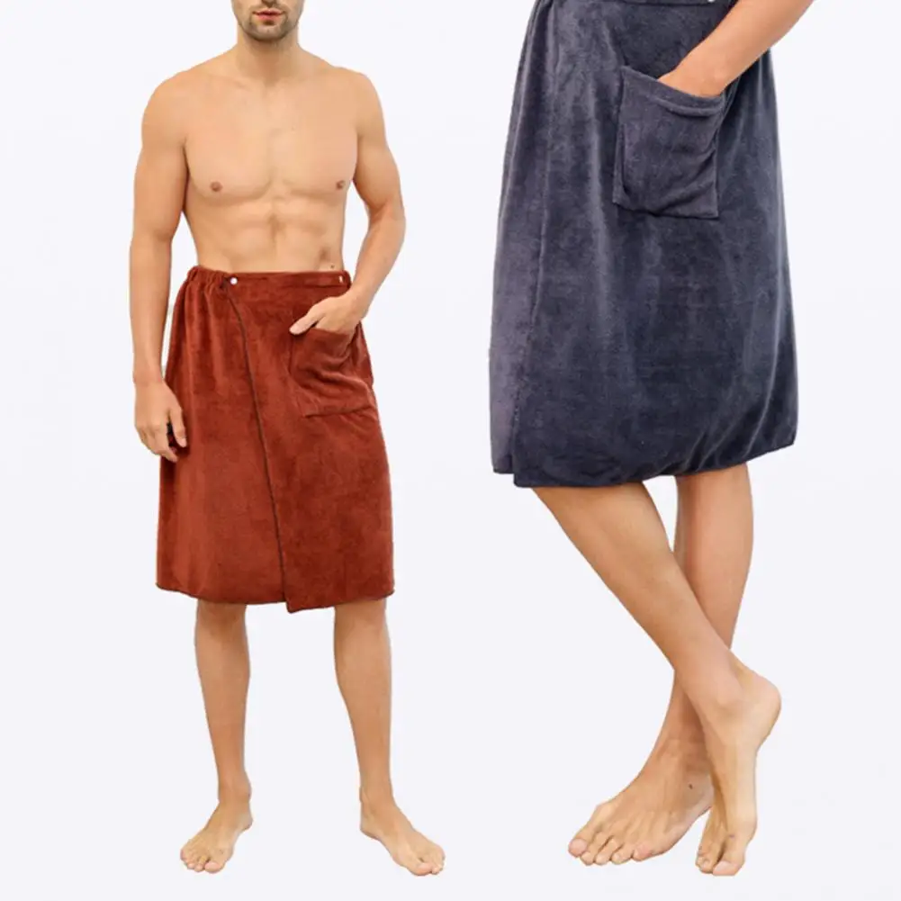 Soft Men Wearable Bath Towel Elastic Waist Microfiber Swim Shower Beach Washcloth Magic Travel Portable Absorbent Fast Drying