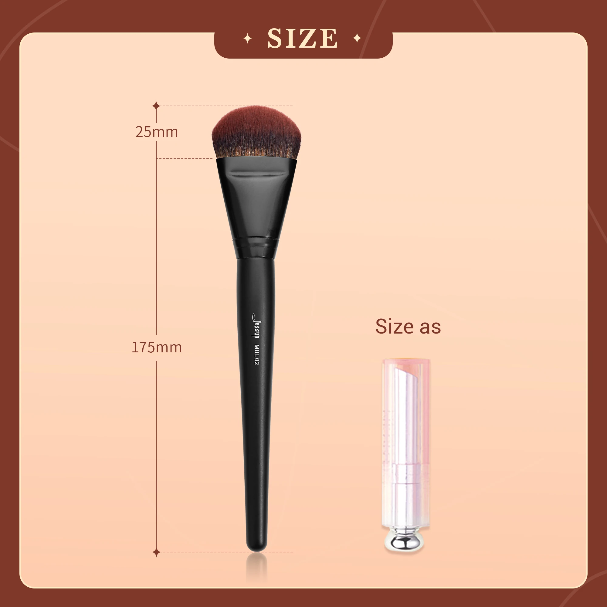 Jessup Foundation Brush,Smooth Angled, Vegan Large Face Brush Makeup for Blending Liquid, Cream MUL02