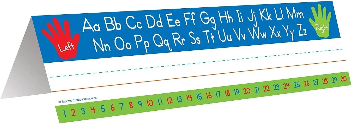 

Alphabet Tented Name Plates for Classroom with Sturdy Foldable Design
