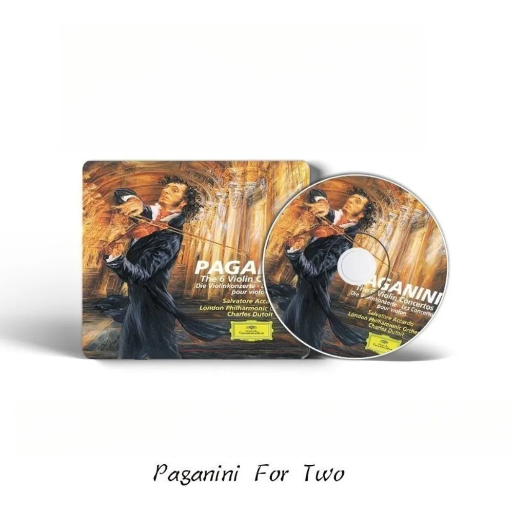 CD de Música Clásica de Alta Fidelidad con Duos de Violín y Guitarra de Paganini, Colección Instrumental Atemporal