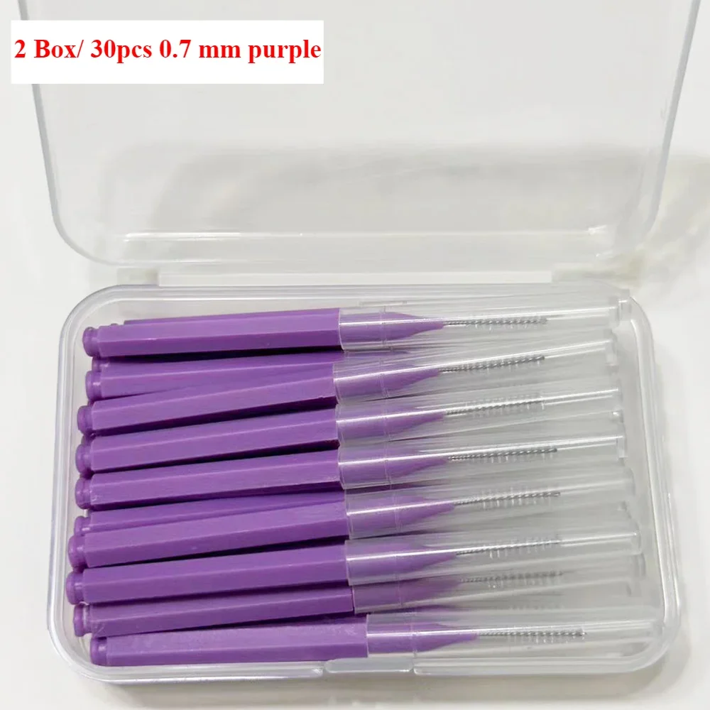 30pcs Interdentale Borstels Tandheelkundige Borstel Tanden Voor Tandheelkundige Orthodontische Schoon Tanden Schoonmaken Gereedschap Zachte Borstels