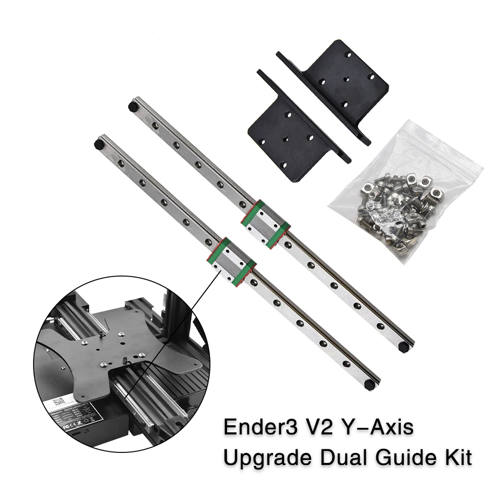 Upgrade Y-Axis Linear Rail Kit For Creality 3D Printer Parts Ender-3/Ender 3 V2 Ender3 Pro Dual MGN12H 300MM