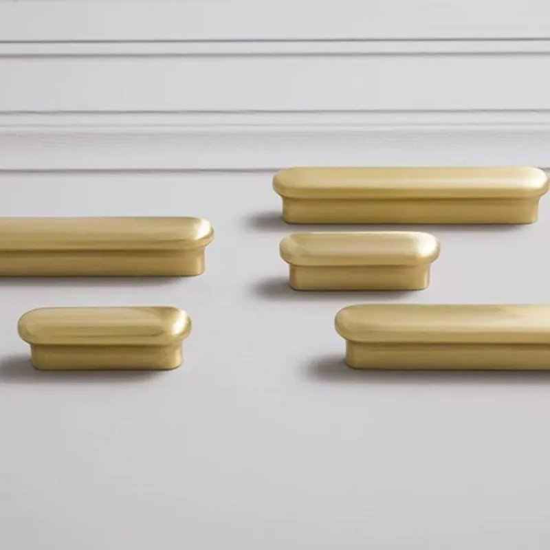 

Gold Solid Brass Knobs Bedroom Cupboard Pulls Drawer Door Knob Wardrobe Kitchen Cabinet Handles Simple Furniture Handle Hardware