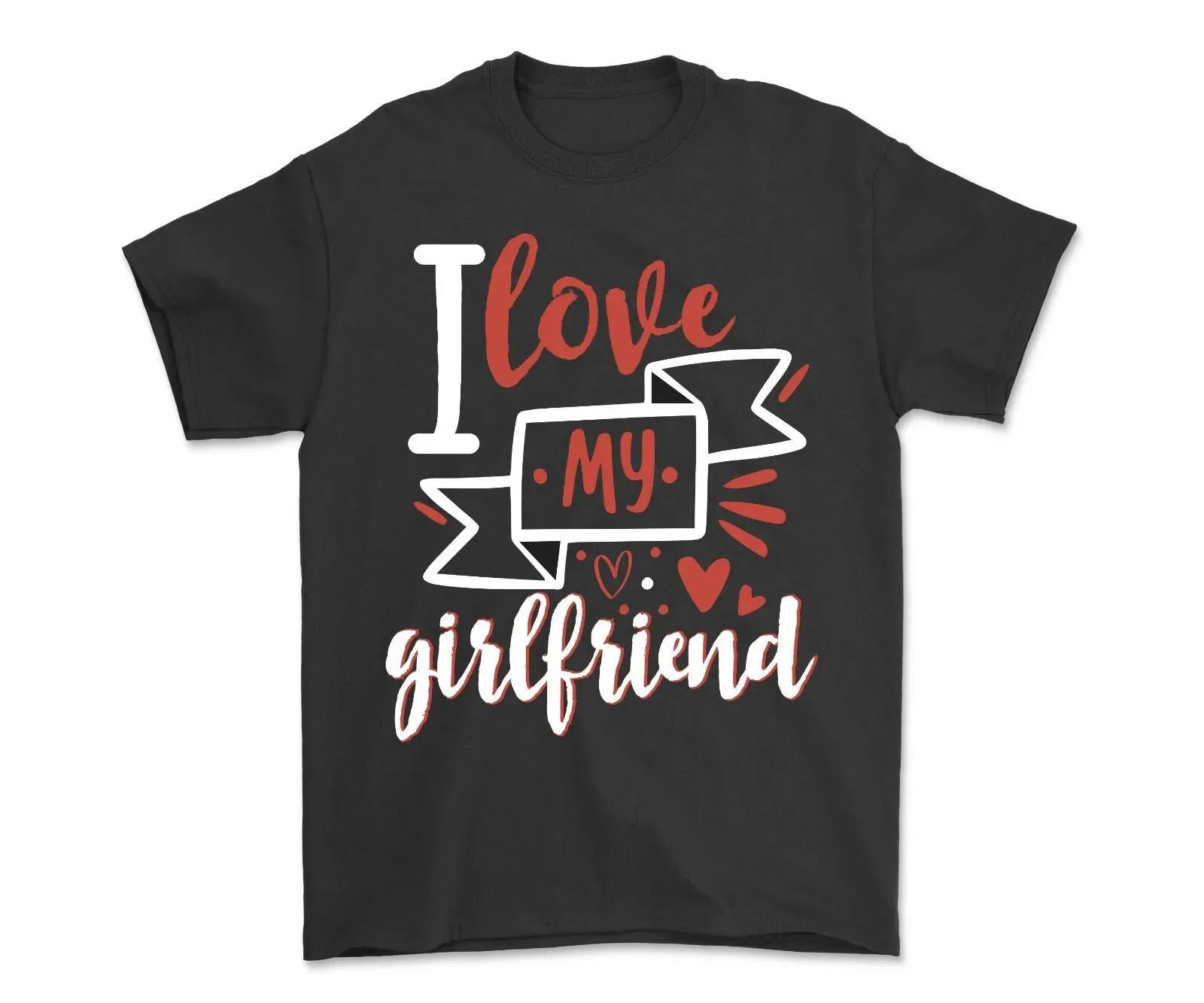 I Love My Girlfriend Valentines Day Shirt Valentine Heart T-shirt Gift For Him