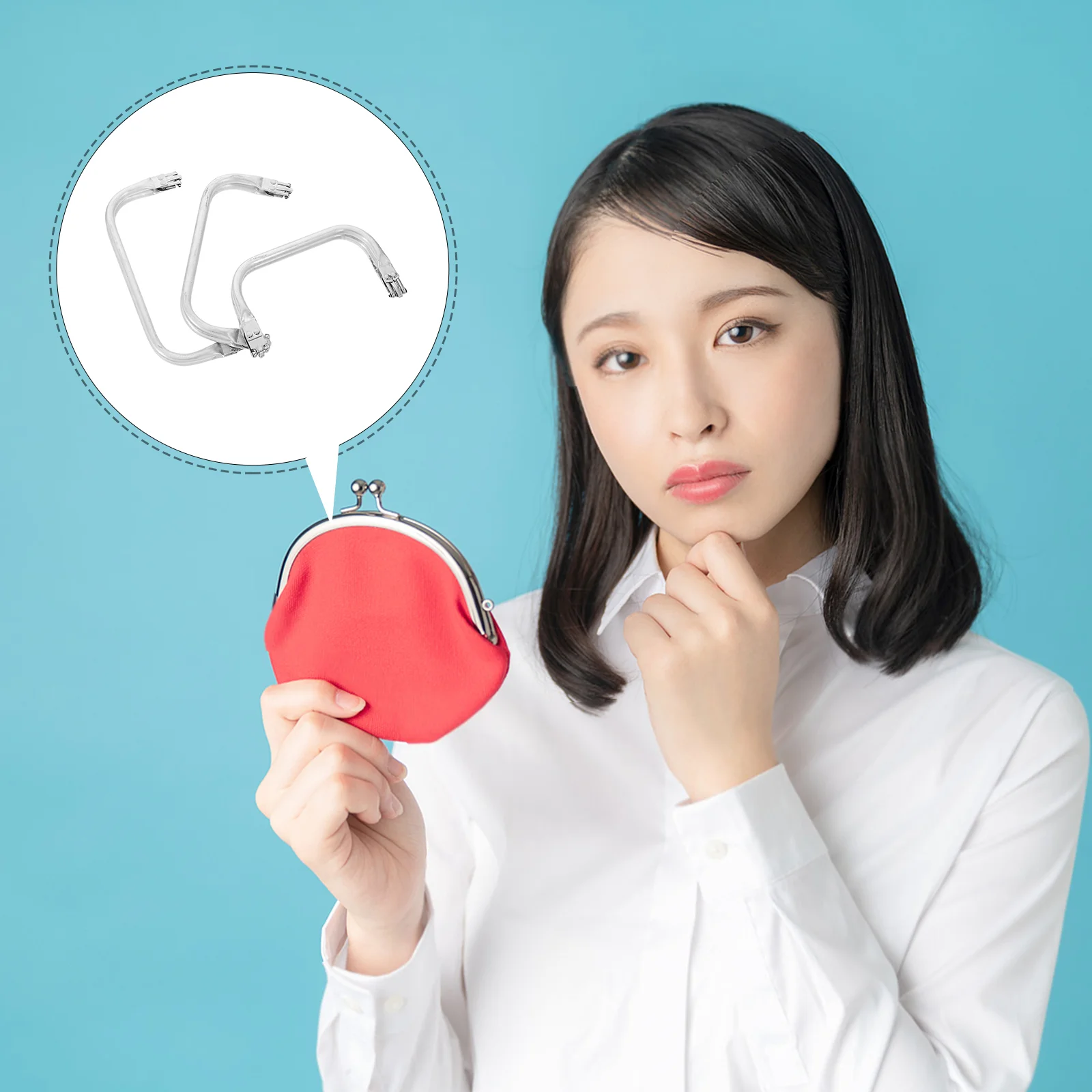 3 Pcs Manual Wallet Frame Accessories Handbag Aluminum Aluminium Purse Flex Frames