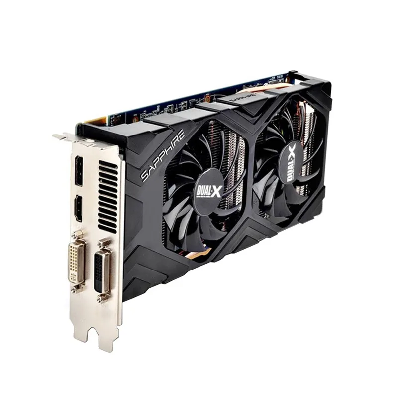 Оригинал для R9 370 2 Гб видеокарта GPU R9370 2G игровые графические карты экран для настольного ПК компьютера офиса
