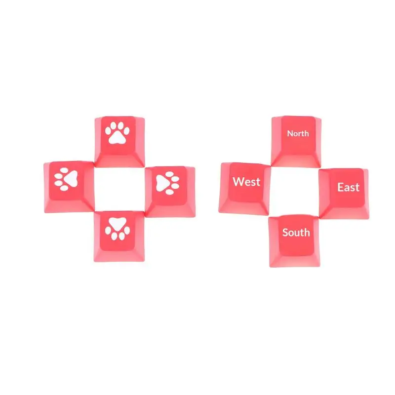 Keycaps Translucent Direction Keys Mechanical Keyboard Accessories ABS Chinese Culture East South West North Red