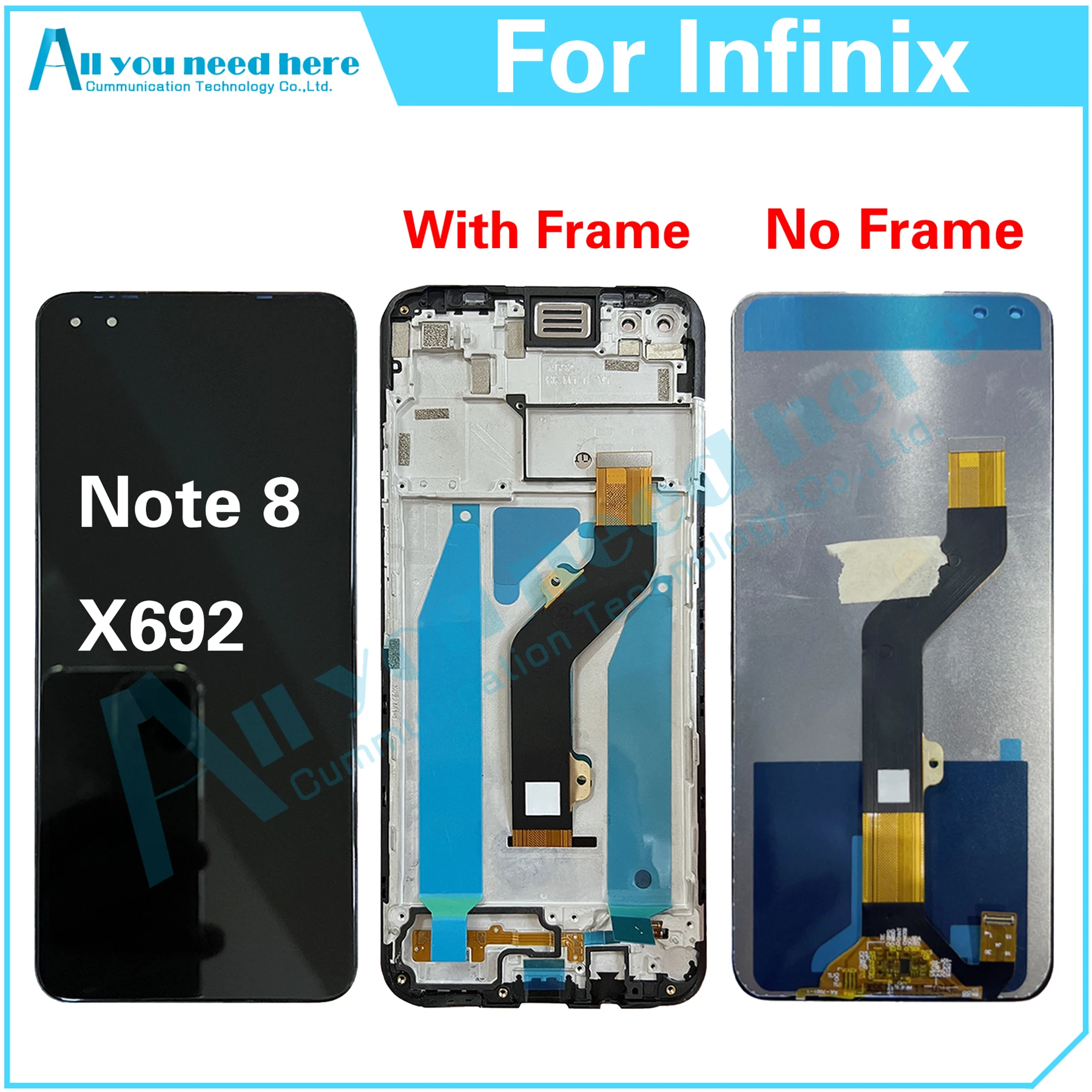 100% Test AAA For Infinix Note 8 X692 LCD Display Touch Screen Digitizer Assembly Repair Parts Replacement