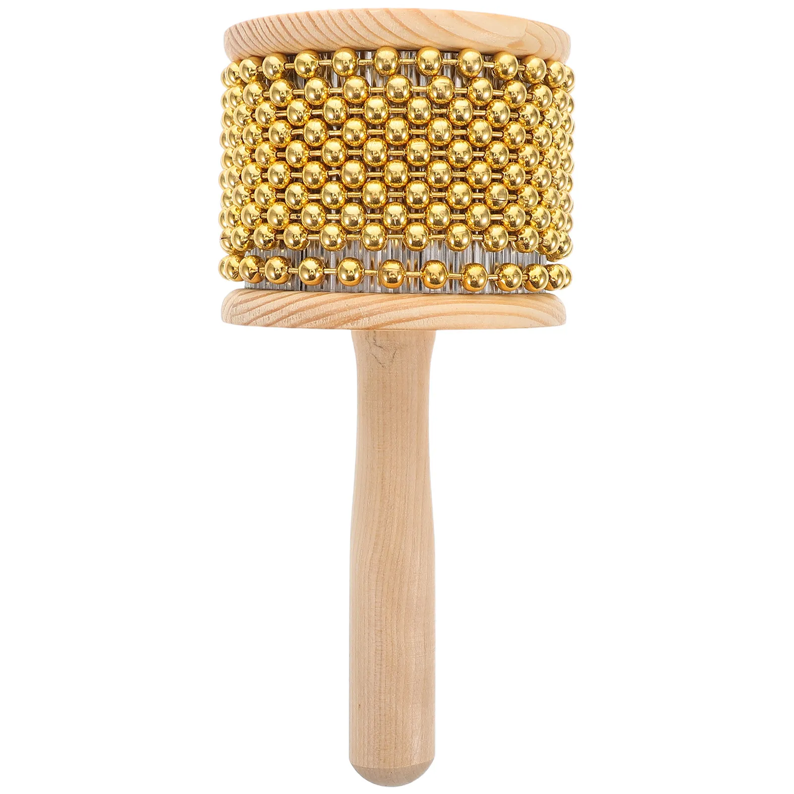 

Портативный мини-инструмент кабаса с деревянной ручкой, долговечными металлическими бусинами и профессиональным звучанием для музыкального образования