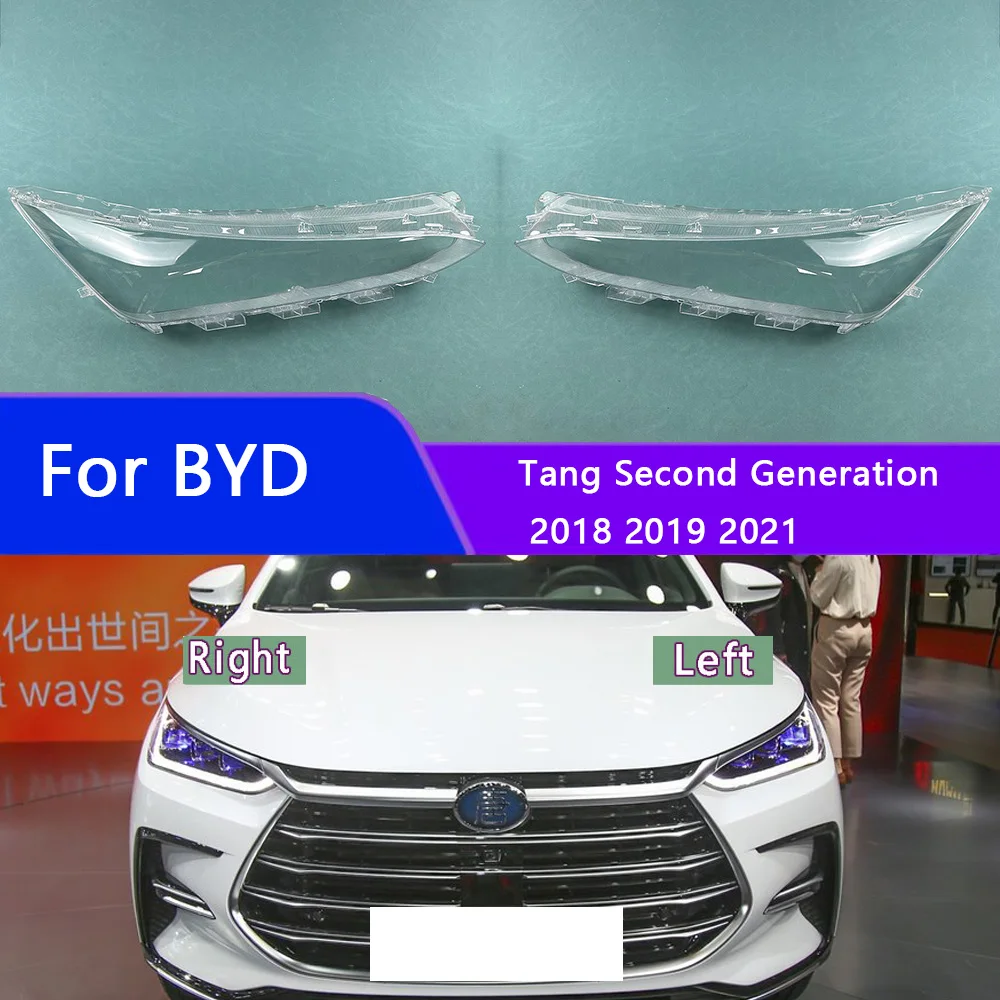 

For BYD Tang Second Generation 2018 2019 2021 Headlight Cover Shade Headlamp Shell Transparent Lampshade Case Lens Plexiglass