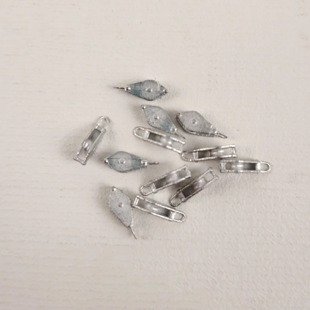 Ship Model Hobby Includes Making Accessory Tools Simulating Alloy Pulleys Bolts 2 Pcs Each DIY