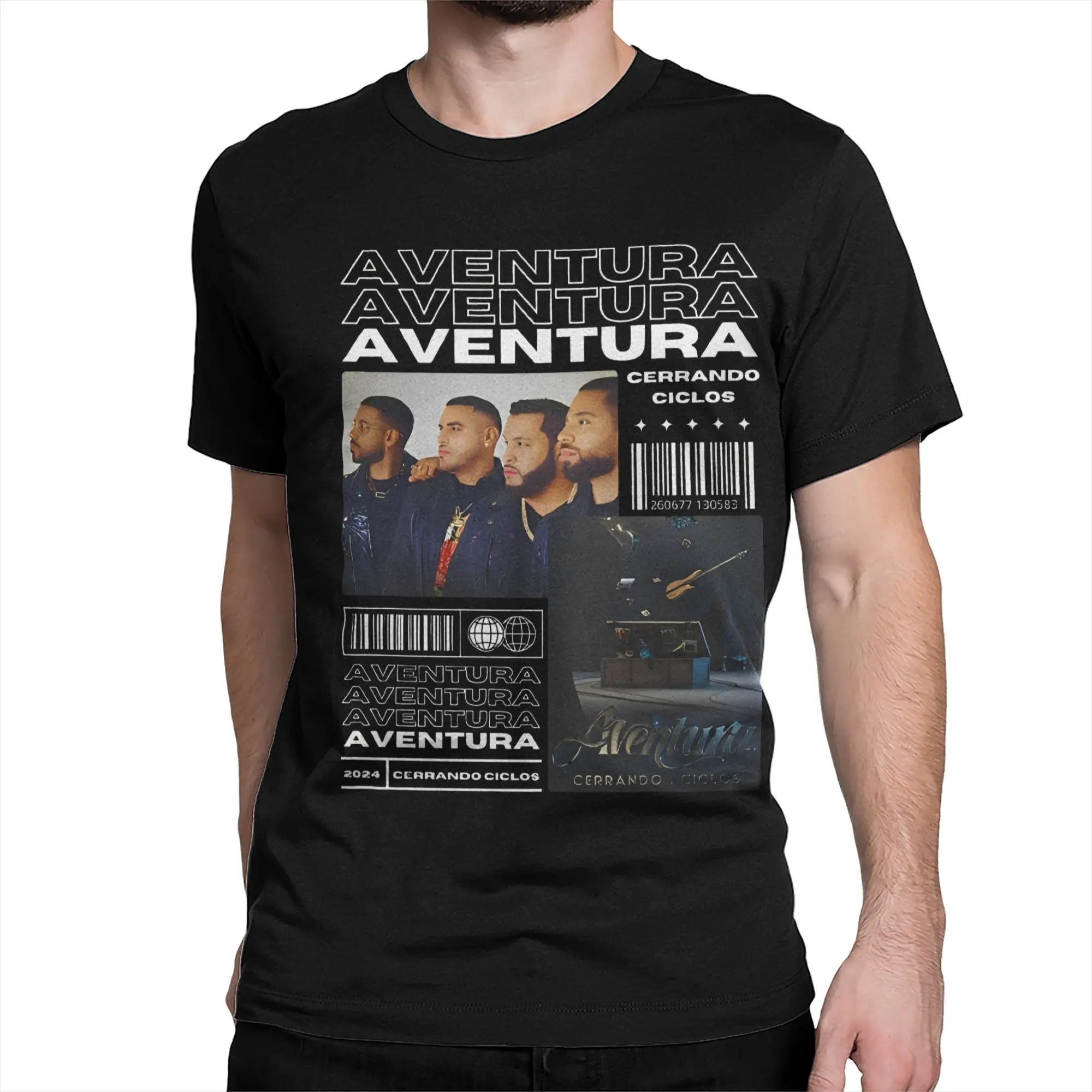 Men Women Graphic Printing 2024 Aventura Tour Cerrando Ciclos T Shirt Tee 100% Cotton Rock Music T-shirts Clothing