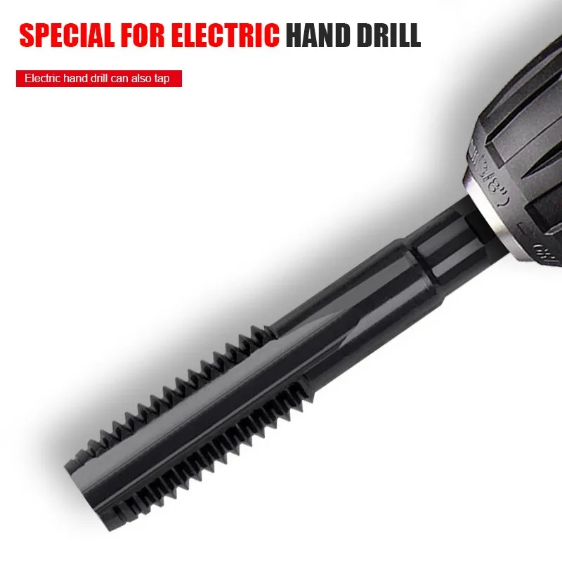 m4m5m6m8m12 Hexagonal Shank Machine Head Straight Slot Tapping Electric Drill Hand Electric Drill Tap Tapping