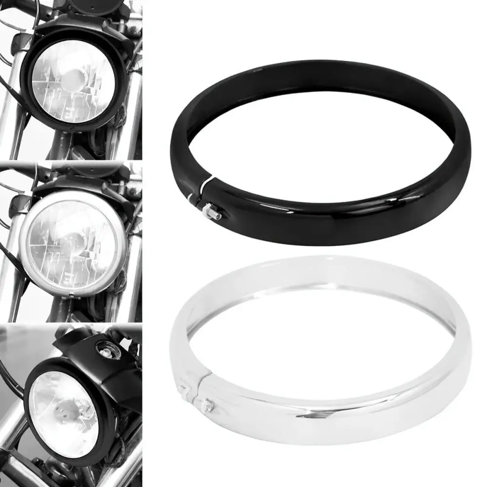 Motorcycle 5 75 Inch Headlight Bezel Cover For Harley 883 1200 X48 Dyna Bobber Front Lamp Trim Housing Protector