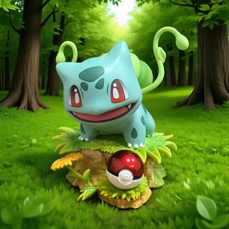 10 cm Bkm PokéMon Gk Bulbasaur Anfänger Pokemon Tier Figur Modell Garage Kit Puppe Trendy Spielzeug Ornamente Kinder Weihnachten Geschenke