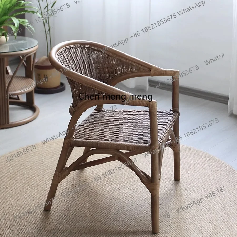 

cc182Vintage style full plant rattan chair home wabi-sabi wind rattan chair bed and breakfast balcony sofa chair