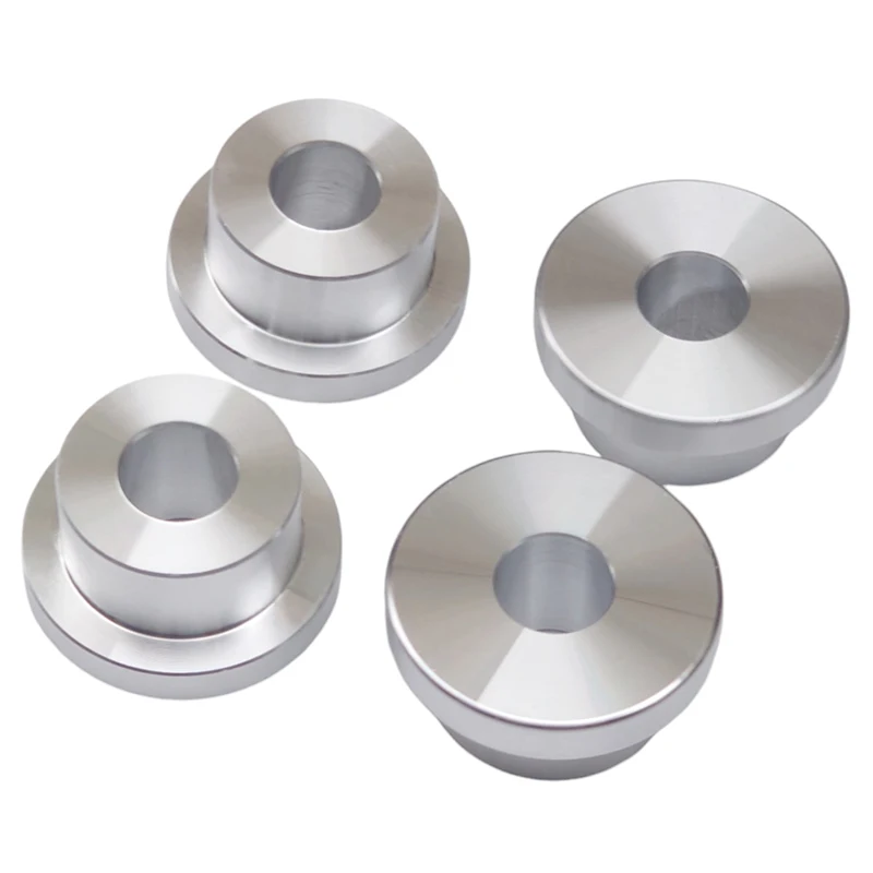 Bild 3: YUNTANMT Chrom CNC Solid Billet Lenker-Riser-Buchsen, kompatibel mit Harley Softail Dyna Sportster 1984–2016