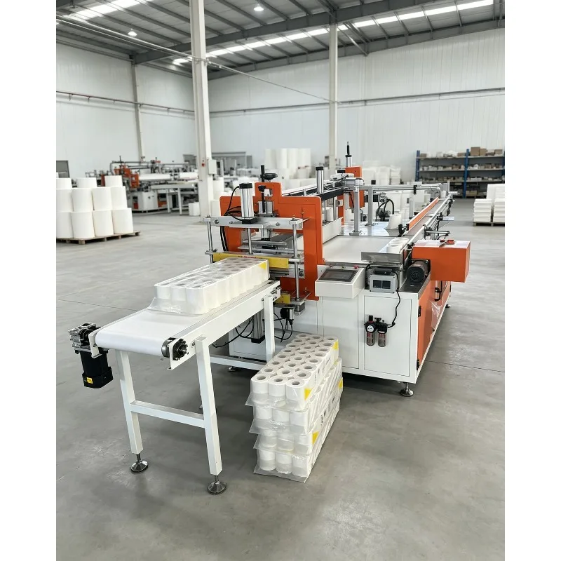 Toilet Roll Production Line Industrial Kitchen Jumbo Roll Embossed Perforated Tissue Toilet Paper Roll Rewinding Machine