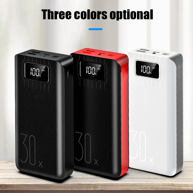 30000mAh/40000mAh PowerBank External Battery PoverBank 2 USB LED 30000mAh Type-c PortableCharger Power Bank For OnePlus Xiaomi