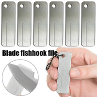 Fishing Hook Sharpener Portable Diamond Stone Fish Hook Sharpen Tools Knife Whetstone Keychain for Outdoor Fishing Accessories