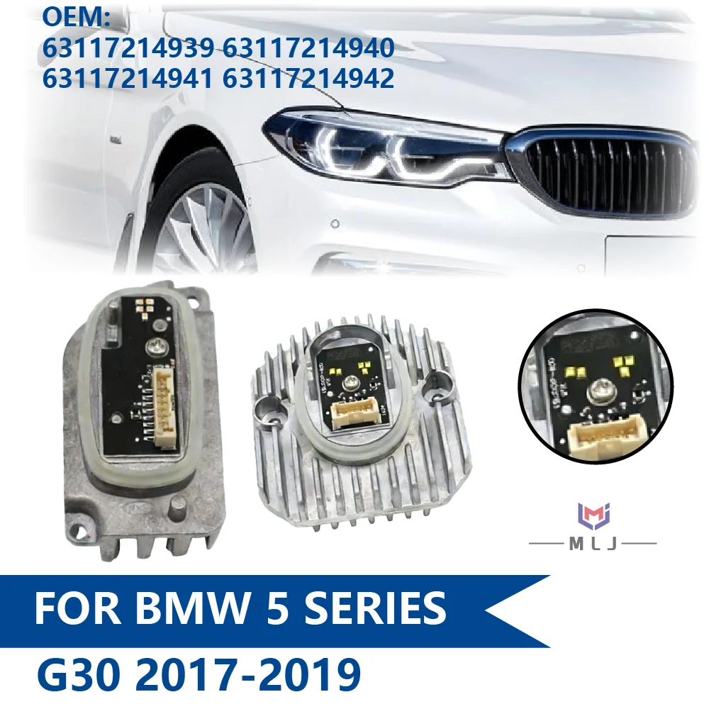 63117214939 For BMW 5 Series G30 G38 2017 2018 2019 High Version Headlight White LED DRL Module Angel Eye Module Car Accessories