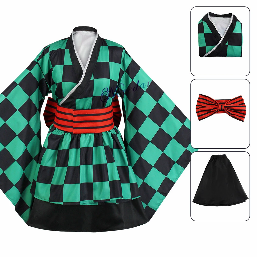 Season 2 Agatsuma Zenitsu Kamado Tanjirou Rengoku Female Cosplay Costume Uniform Wig Anime Kimono Dress Women Men