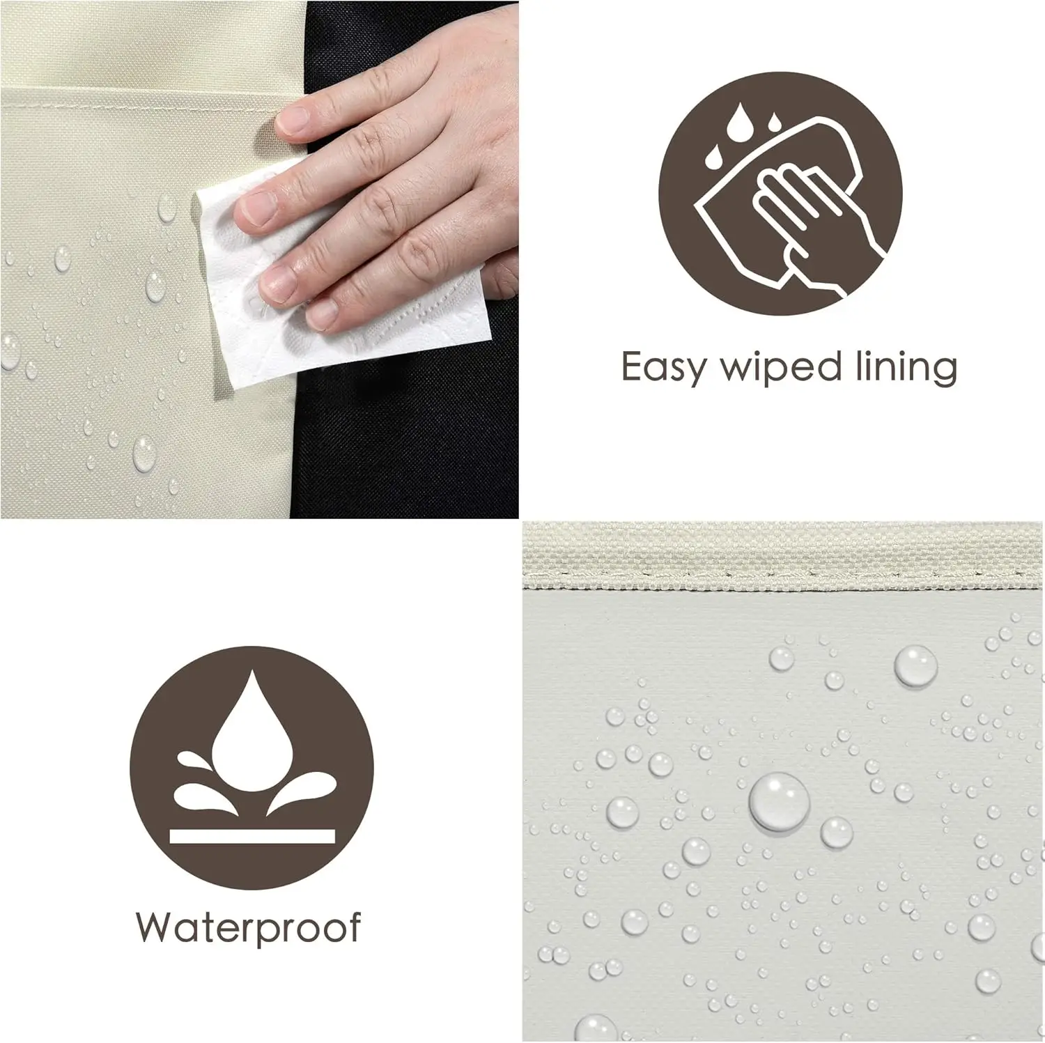 3-Section Rolling Laundry Hamper with Wheels, 240L Capacity for Clothes Sorting and Storage