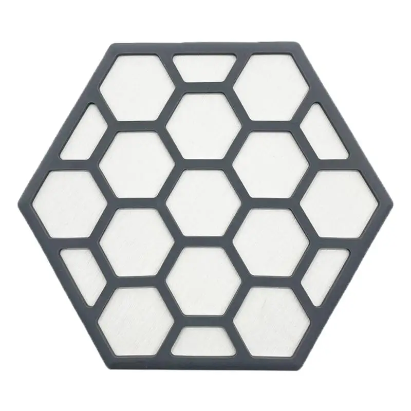 Diatomaceous Dish Stone Mat Quick Drying Diatomite Mat With Silicone Case Non-Slip Draining Mat Hexagonal Drainage Mat For Cups