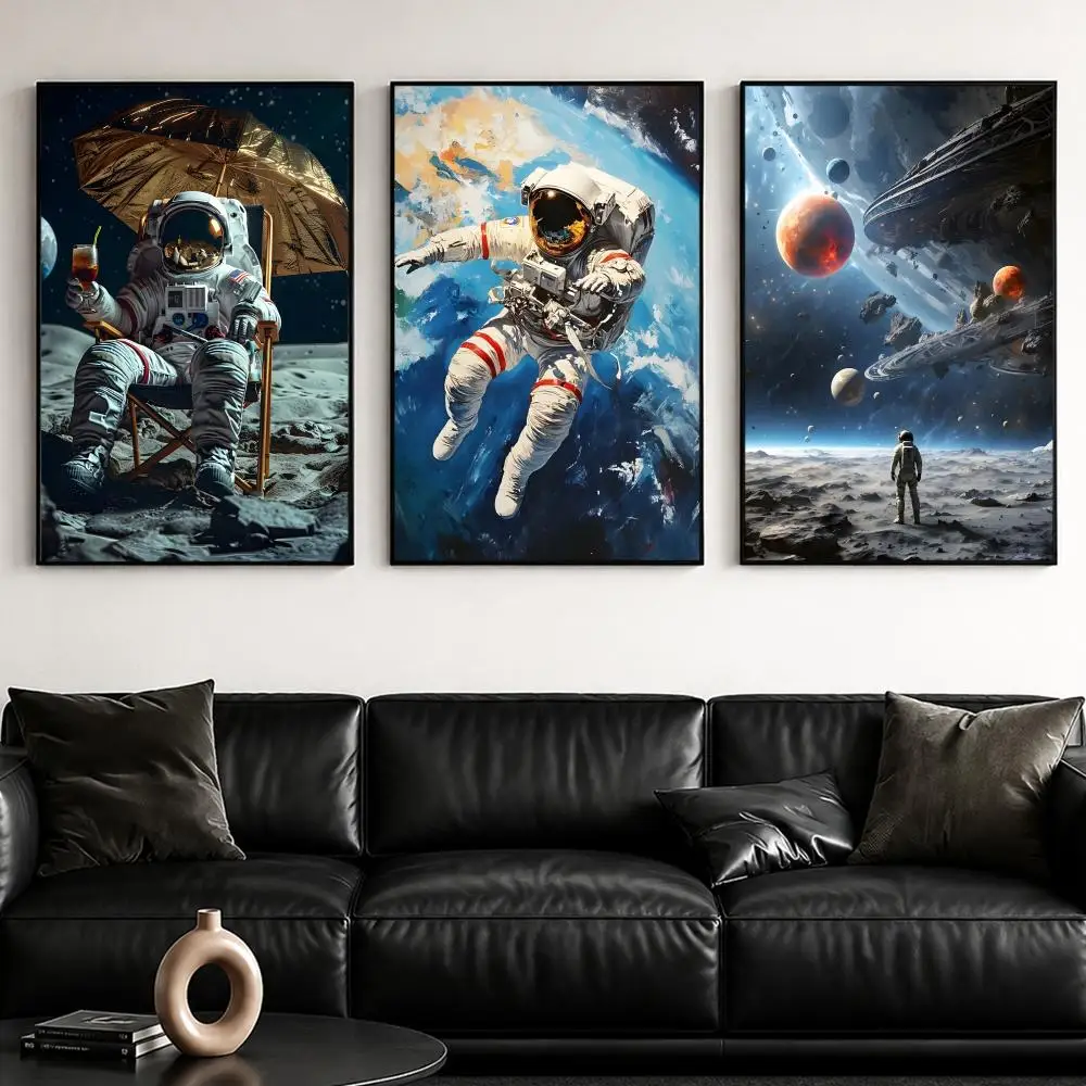 Historic M-Moon LandingS Poster Self-Adhesive Stylish Art Print Poster Wall Home Decor