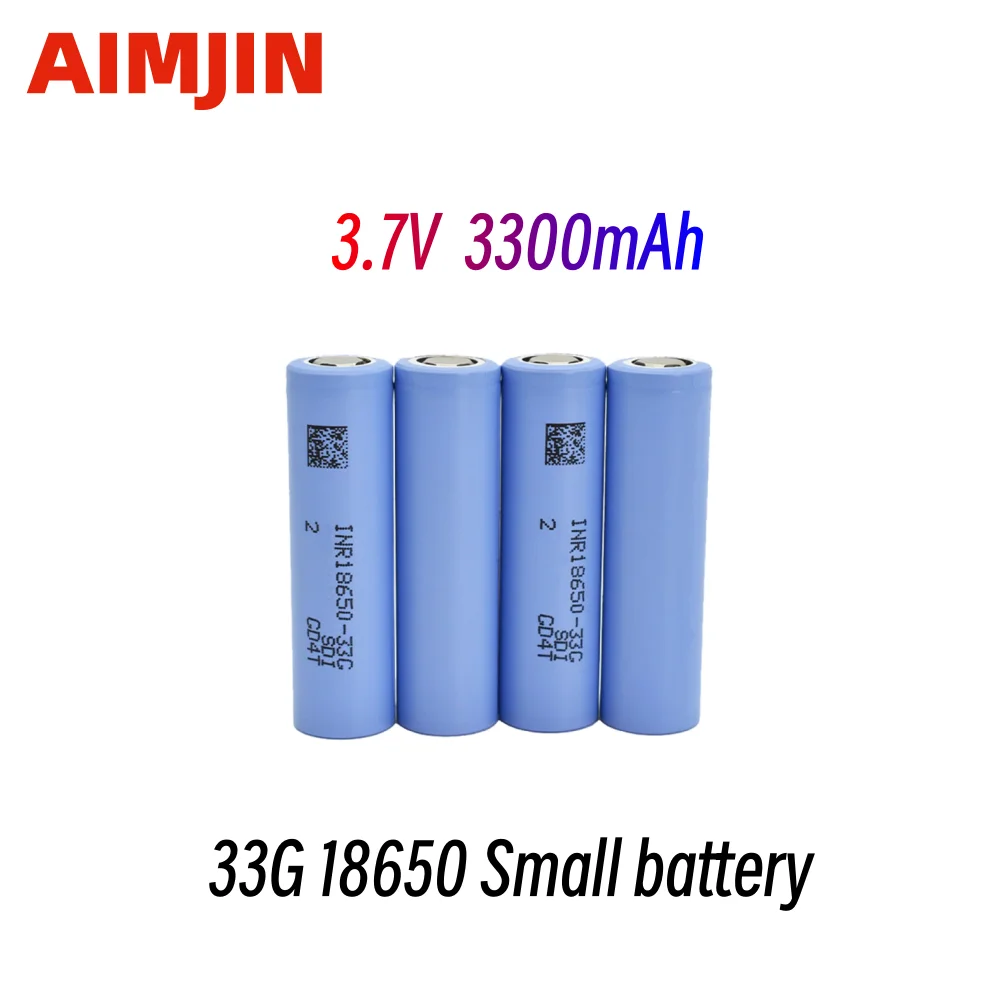 

100% New Original 33G 18650 3300mAh Battery INR 18650 Discharge 20A Dedicated for Various Electronic Equipment