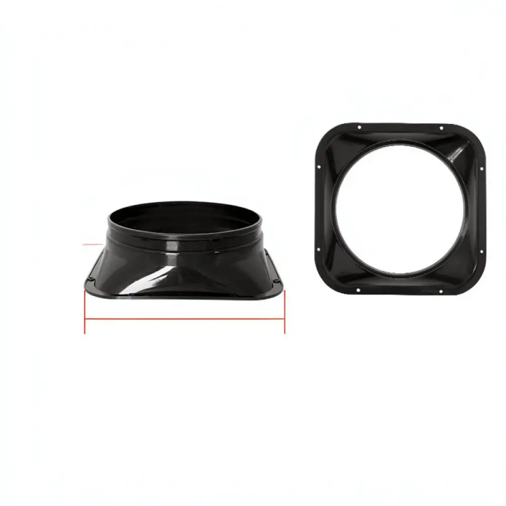 Square To Round Duct Adapter Flange ABS Connector For New Air Ventilation Pipe Kitchen Exhaust System Coupling