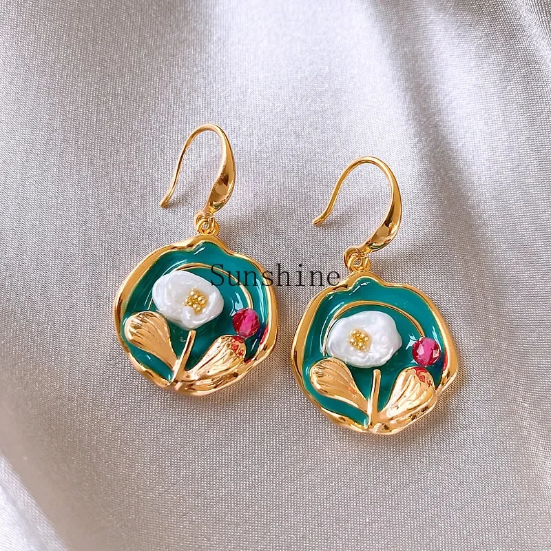 

stud earrings women's light luxury high-end stud earrings