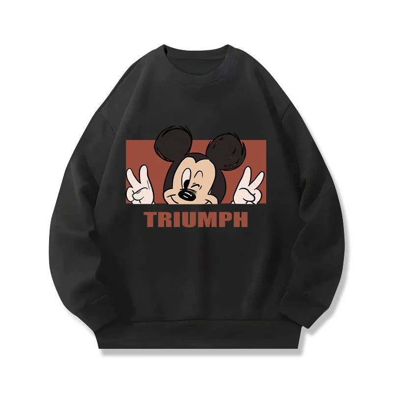 

The 2025 autumn/winter new Mickey printed round-neck hoodie is a trendy couple's clothing suitable for both men and women