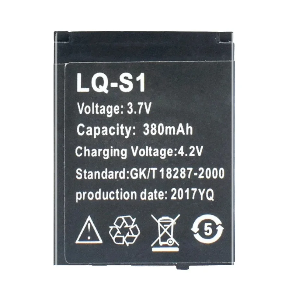 LQ-S1 380mAh Rechargeable Li-ion Polymer Battery For Smart Watch QW09 DZ09 W8 A1 V8 X6 Batteria + Tracking Number