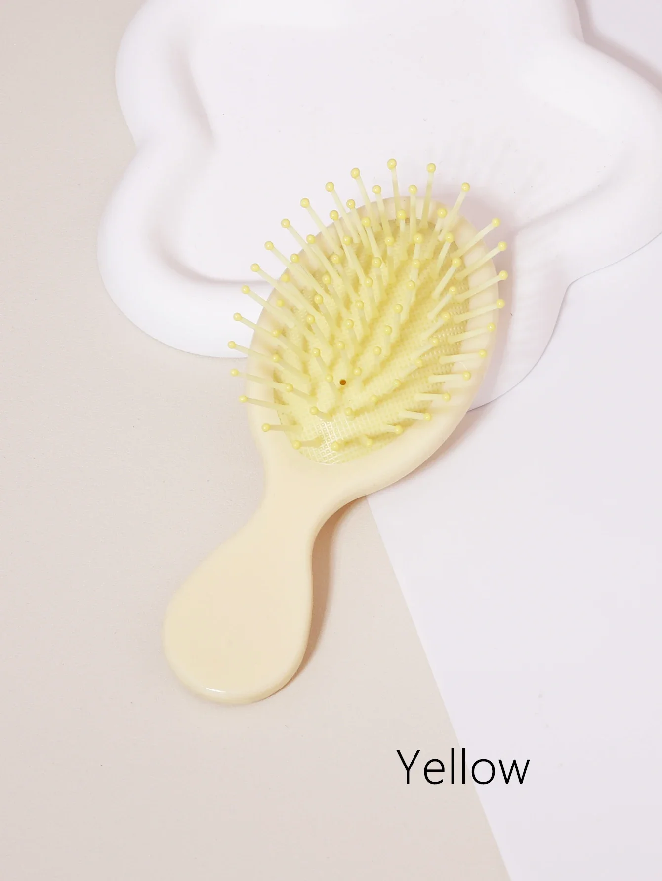 1 قطعة فرشاة شعر صغيرة محمولة للتدليك ومضادة للكهرباء الساكنة ووسادة هوائية كرتونية لطيفة لأدوات العناية بالشعر للفتيات خاصة بشعر مستعار حقيقي