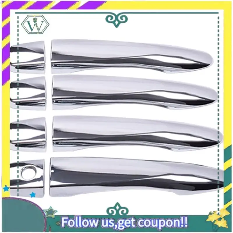 

Модернизированная подходит для Nissan Navara Frontier D23 NP300, 15 дюймов, 1 комплект, хромированная крышка дверной ручки