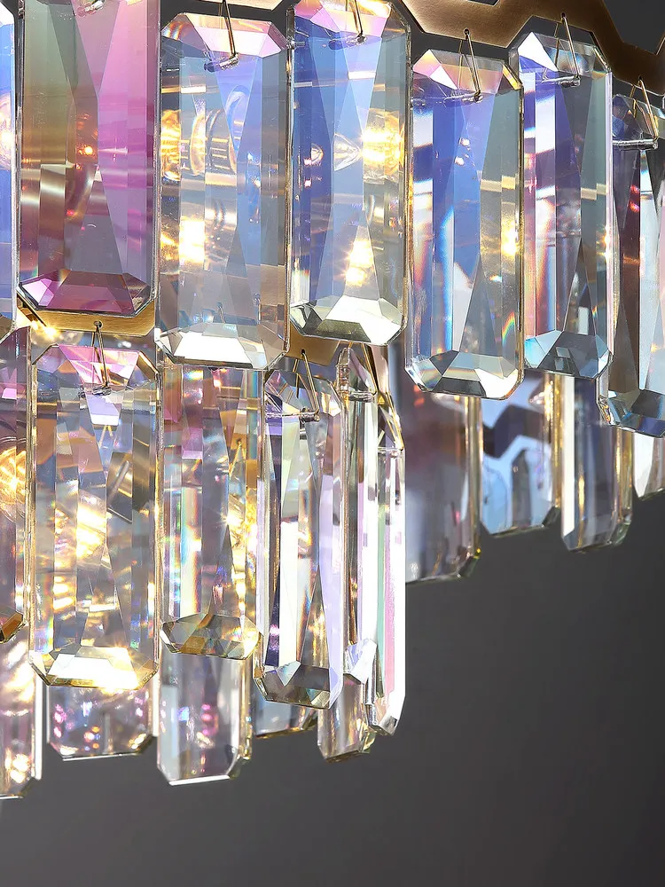 Modern Chandelier Dining Room Round Long Ceiling Pendant Lights Home Decor