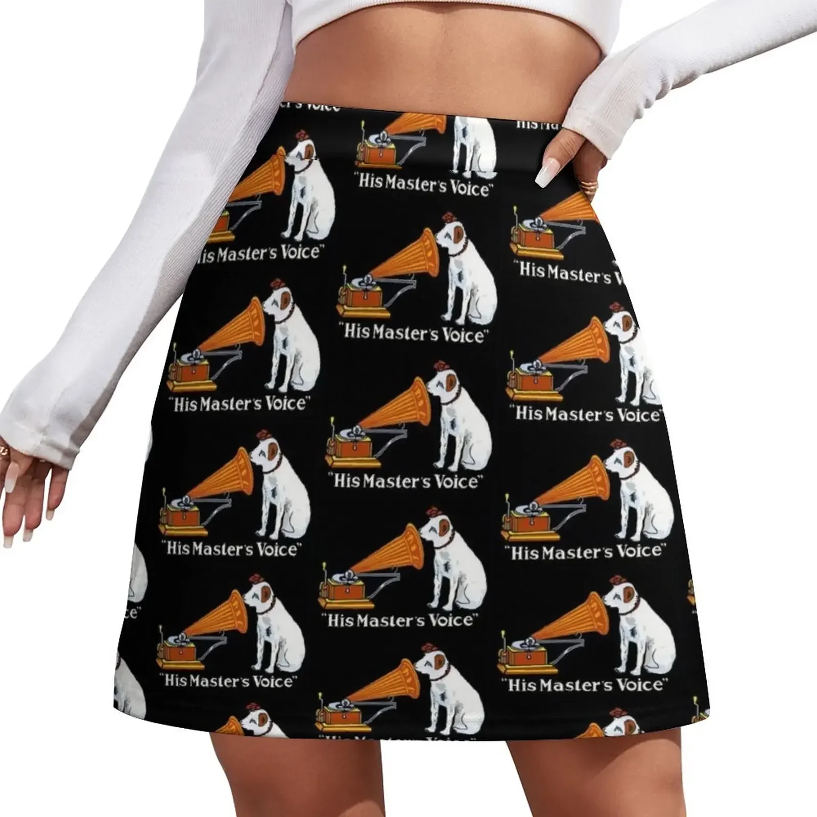 

His Master's Voice, Nipper the Dog Mini Skirt Short women′s skirts korean summer clothes clothes for women clothes
