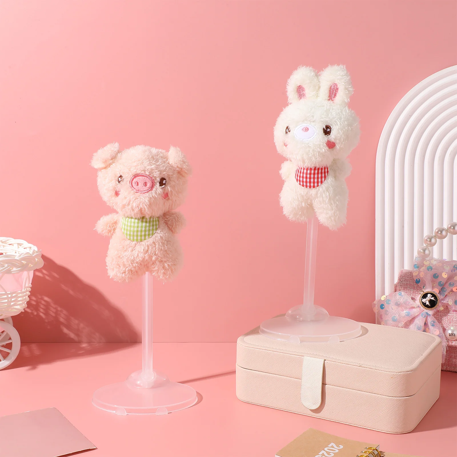 15Pcs Toy Stand Display Racks for Mannequins Babies Model Support Holders Waist Strap Hanging Accessories