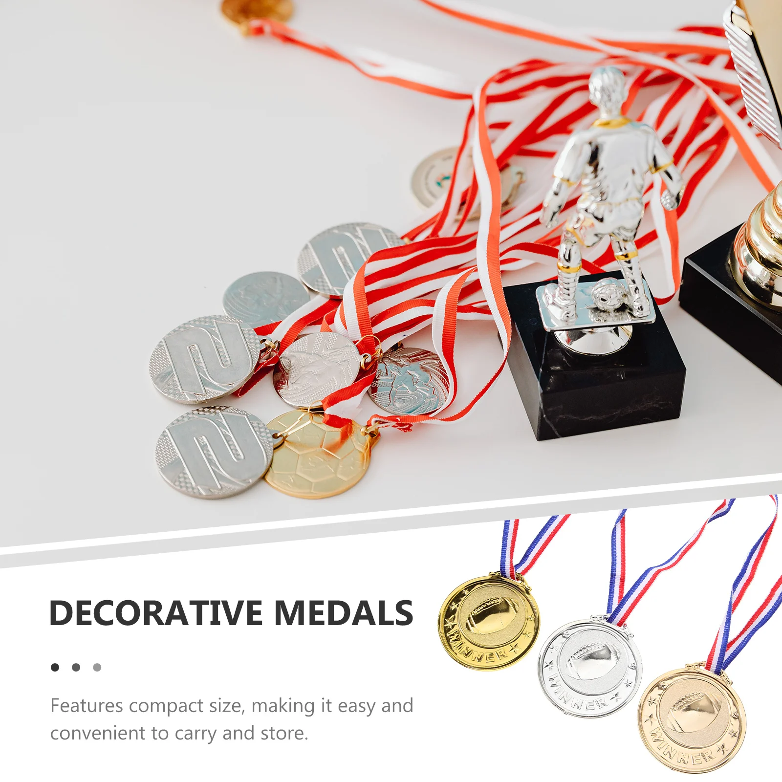 

3 шт., пластиковые медали, награда, трофей для спортивных соревнований, награда для взрослых и детей, творческое распознавание