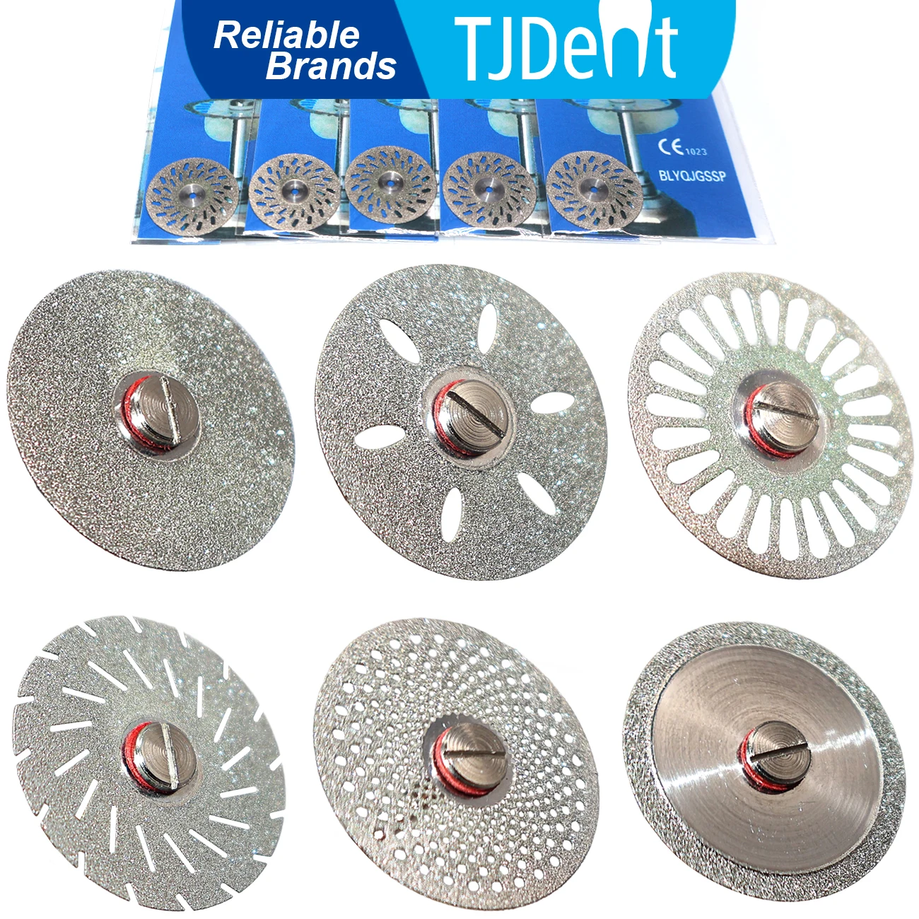 

TJDent Dental Polishing Diamond Disc Disks Thickness 0.25mm Double Sided Grit Cutting Disc Dentistry Lab Tools Diameter 22mm
