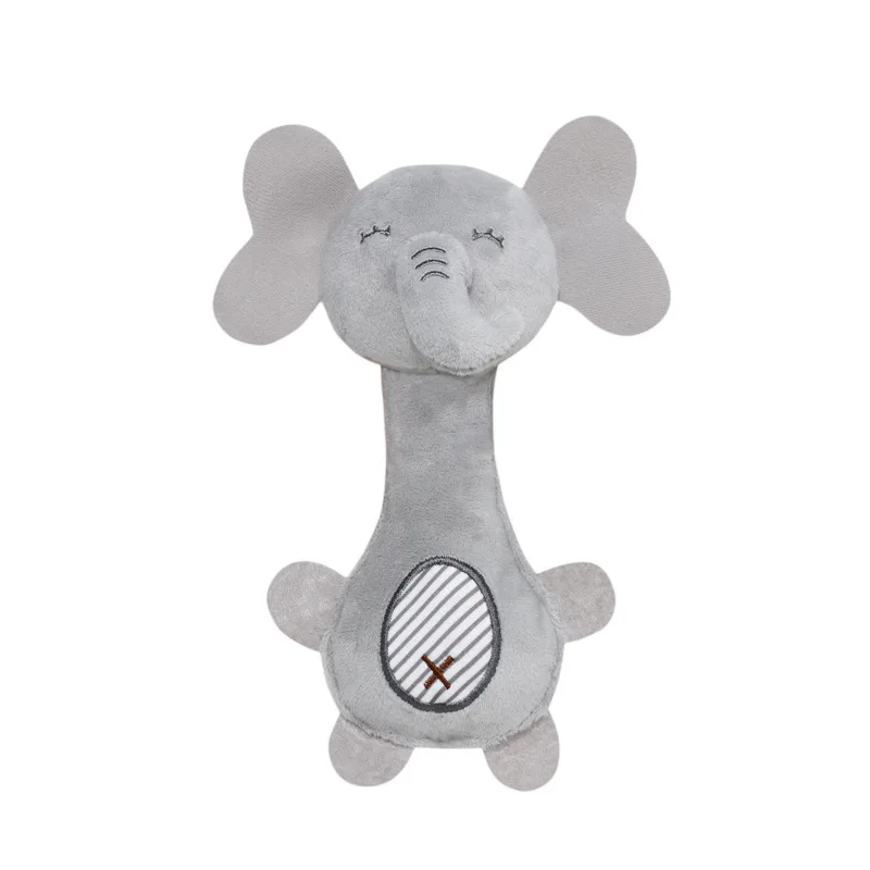Baby Animal Hand Grasp Rattle Infant Toy Squeeze Shaker Sensory Teether Soft Shake Ring Soothing Toy For Newborn Toddler Kids