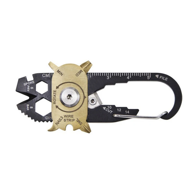 Multi-in-1 Rotating Multi Tool with 3.1/2.5/0.8/0.6/0.4mm Hex Bits, Bottle Opener & Keychain | EDC Pocket Tool Kit for Outdoor