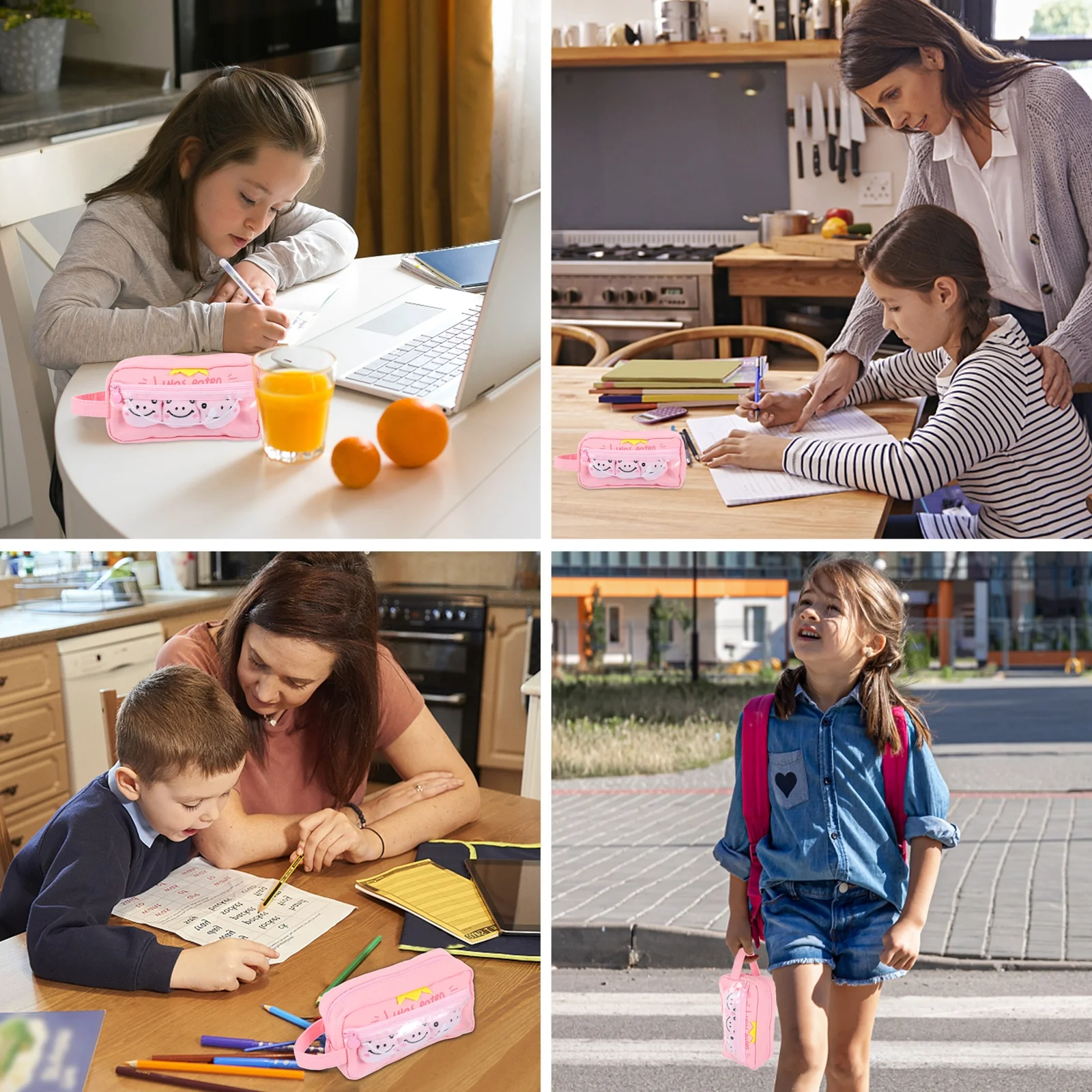 

Fashion Pencil Case and Student Bag Frog School Supplies Canvas Big Capacity Adorable Pouch