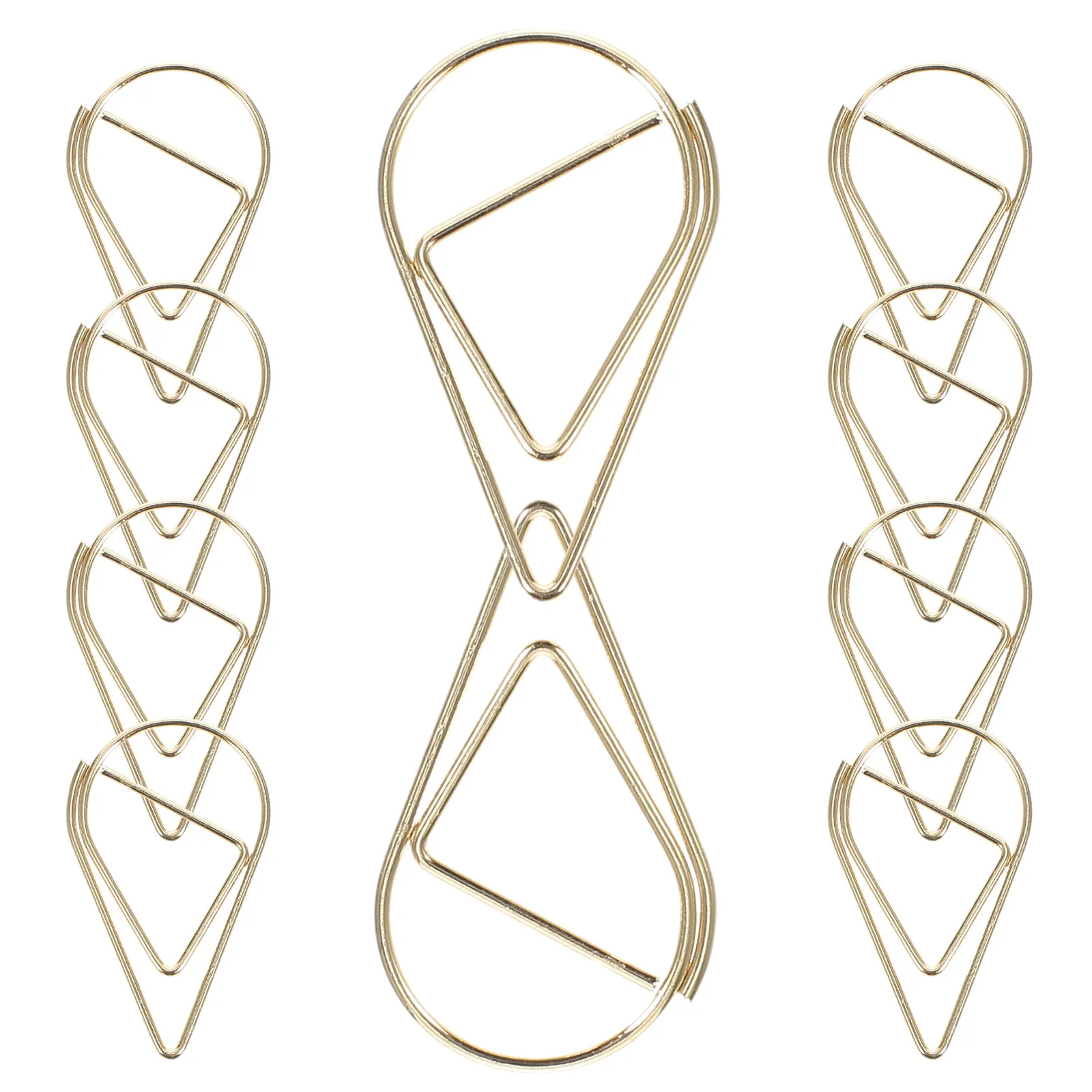 

10Pcs Shaped Metal Clips Water Clip for Documents Organization Office Supplies Note Holder Small Pin Decorative Clip