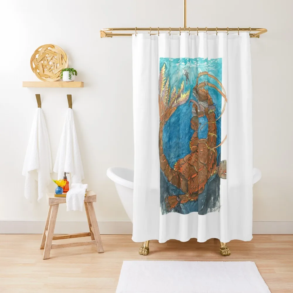 

The Velocilobster Shower Curtain Modern Accessory Bathrooms Bathtub Curtain Bathroom Accessories