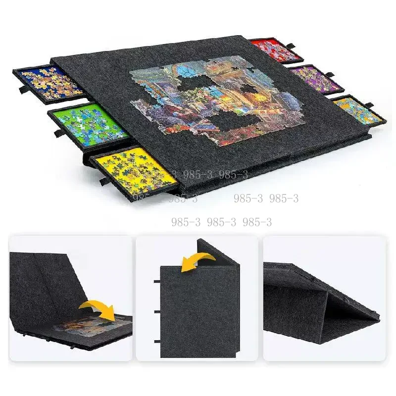 Drawer Style Sorting Table for 2000pcs Felt Panel Sorting, Excluding 2000 Pieces of Puzzle